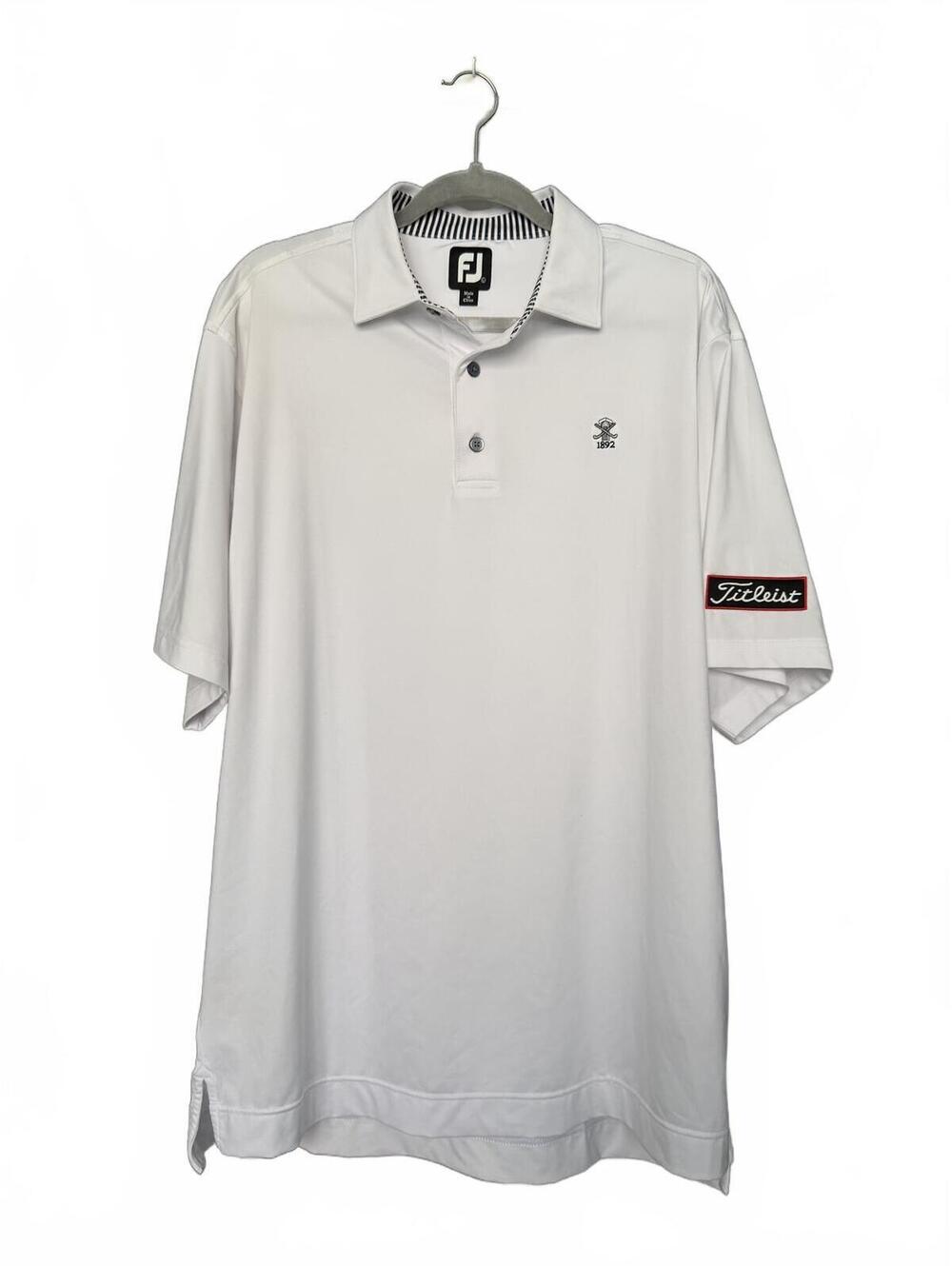 FootJoy White Titleist Golf Polo Size Large
